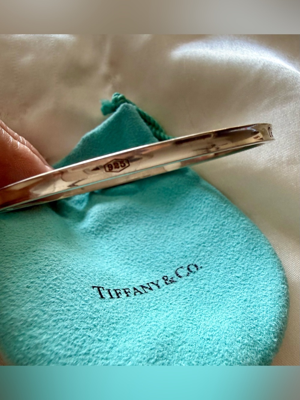 Authentic Tiffany & Co. 1837 Sterling Silver Bangle – Italy 925